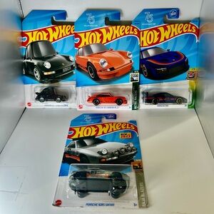 2023 Hot Wheels Porsche Lot of 4x - Porsche 911 Carrera, 928s, 935 & 911 Tooned